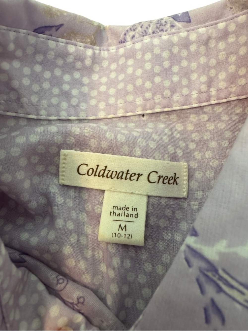 Coldwater Creek Purple Button Down Blouse Size Medium - Picture 2 of 6